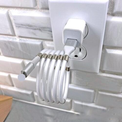 Magnetic rope fast charging cable micro usb Data Sync Cord 4A for Type-C Charger For iPhone Xiaomi Samsung USB Data Line 1/1.8M