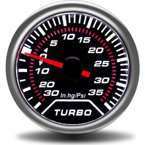 Boost Gauges 52mm Smoke lens manometro turbo gauge boost -30 In.hg~35 Psi Car Gauge Car Meter racing tacometro vacuometro