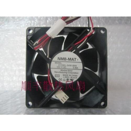 NMB-MAT 3110KL-04W-B89 E53 DC 12V 0.46A 80X80X25mm Server Cooling Fan