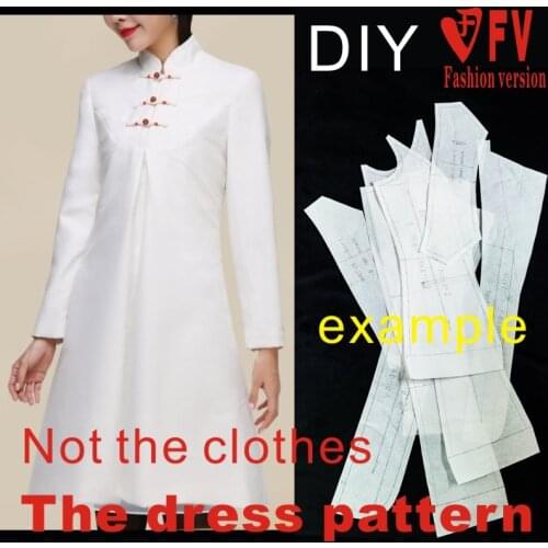 Clothing DIY The dress Dresses Sewing Pattern cutting drawing Dress Sewing Template BLQ-267