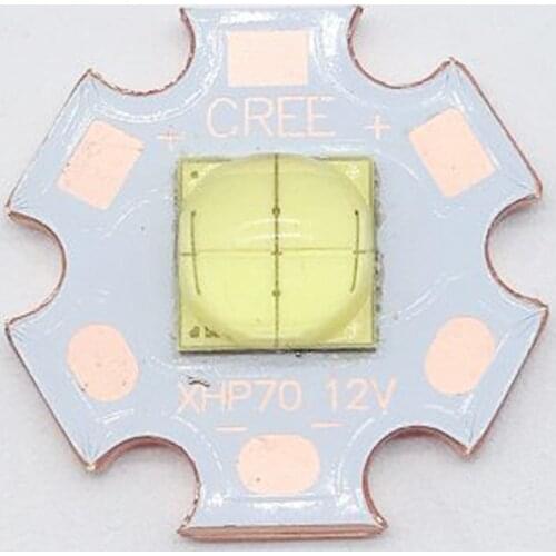 1-10PCS ETI 7070 6V 4Chips 15W LED Emitter Diode can replace Cree MKR MCE XHP50 XHP70 Cool White LED light with 20mm Copper PCB