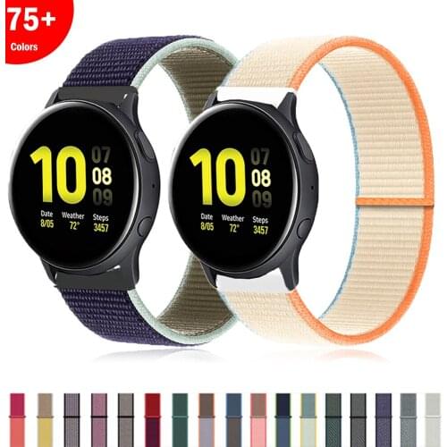 20/22mm band For Samsung Galaxy Watch 4 classic 46mm/42mm active 2 40/44mm Gear S3 Nylon Bracelet Huawei watch GT 2-2e-pro strap