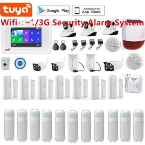 Yobang Security Full Touch Screen 4.3 Inch Wifi 3G GSM Wireless Home Burglar Security Alarm System Video IP Camera Compatible