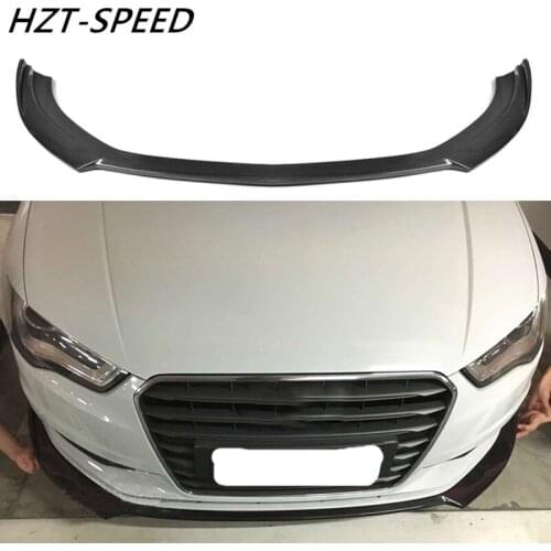 Carbon Fiber Front Bumper Lip Spoiler For Audi A3 Sportback Standard 2014-2016