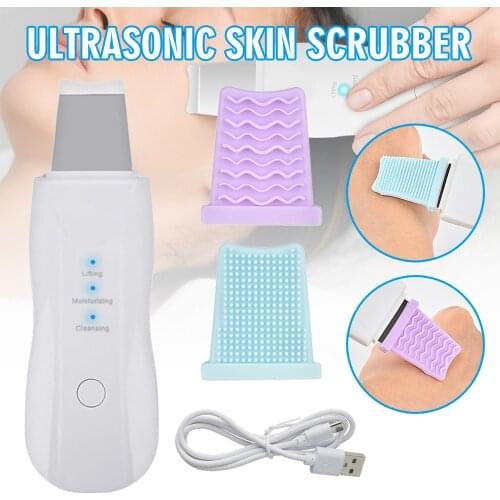 Ultrasonic Skin Scrubber Blackhead Peeling Remover Facial Spatula Cleaner Exfoliating Skin Care Device Beauty Machine