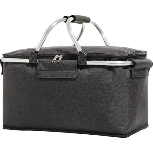 Versatile Picnic Cooler Box Isothermal Portable Collapsible Lunch Bag Large Market Basket Bag For Family Outdoor Party In Spring