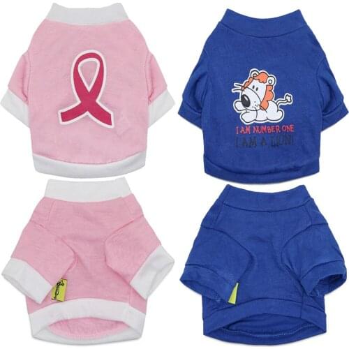 Spring and Autumn New Beautiful Cute Pink Print Ribbon Blue Lion Turtleneck Sweater T-shirt Long Sleeve Puppy Dog Clothes