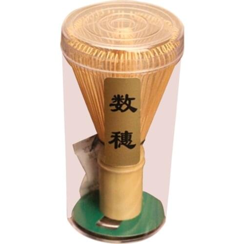 Japanese Ceremony Bamboo 64 Matcha Powder Whisk Green Tea Chasen Brush Tools Tea Sets Green Tea Set Accessories
