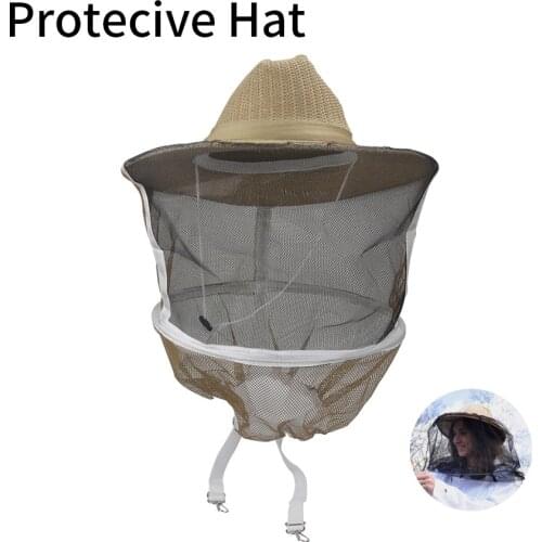 Beekeeping Protective Cowboy Hats Big Brim Fabric Nylon Net Yarn Clothing Cap For Beekeeper Suppiler Bamboo Comfortable Design