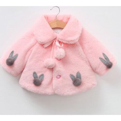 2021 Winter Jackets For Baby Girl Clothes Cute Christmas Princess Cloak Plush Children Outerwear Autumn Warm Faux Fur Girls Coat