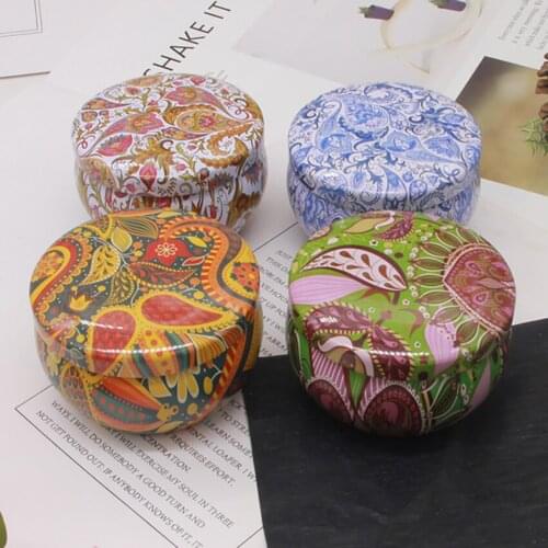 1pcs/set Iron Jar Aromatherapy Candle Handmade Soy Wax Scented Candle 4 Fragrances for Bedroom Home Desktop Decorations