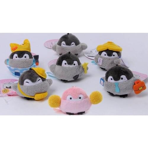 1PC 7CM 7styles Positive Energy Penguin plush keychain Girls Bags Couples School Bags pendant