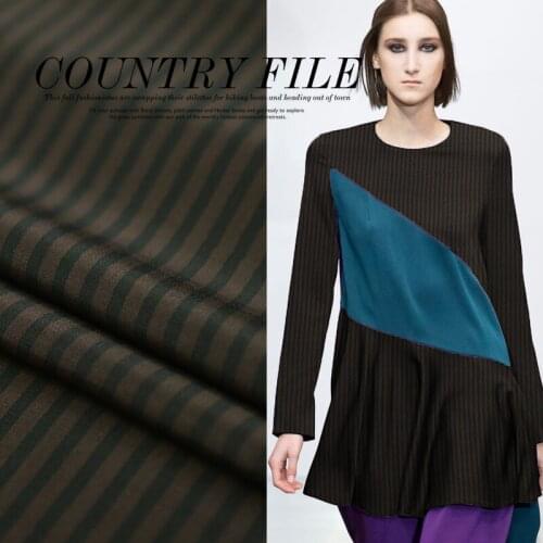 114cm striped printed silk fabric soft dress shirt silk crepe de chine fabric material 19mm crepe fabric wholesale silk cloth