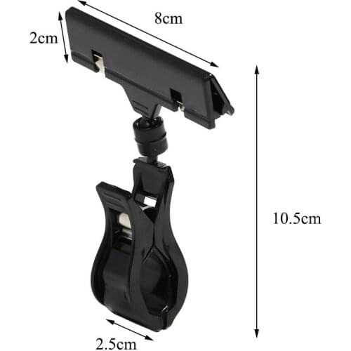 20 pcs POP Plastic Price Tag Sign Label Name Card Holders Paper Display Promotion Clips Pipe Hanging In Retail Store Supermarket