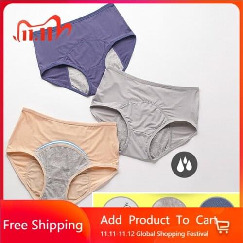 3pcs/Set Menstrual Panties Women Sexy Pants Leak Proof Incontinence Underwear Period Proof Briefs High Waist Female Dropshipping