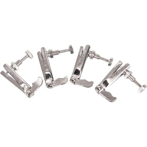 4Pcs Copper Nickel Alloy Silver Violin Tuner Fine Tuners Spinner String Adjuster Violin Accessories For 3/4 & 4/4 Violin