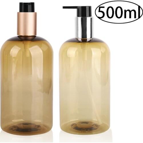 500ml Refillable Bottles Pressed Pump Plastic Bottle Shampoo Shower Gel Lotion Hand Wash Sanitizer Container Bottle