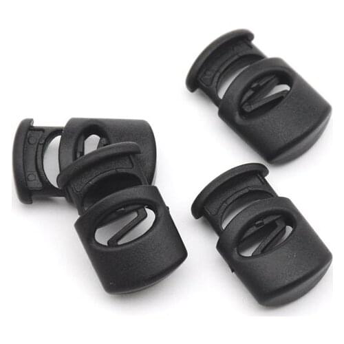 80pcs/lot HLD/K-024 black plastic ball cord lock toggles plastic stoppers for 10mm cord hole free shipping