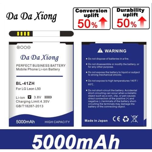Da Da Xiong 4550mAh BL41ZH BL-41ZH Battery for LG Leon L50 C40 H340 H343 H345 MS345 D213N LS665 D290 D295 Phone battery