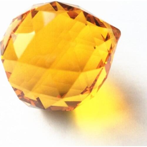 Free shipping 40pcs/lot , 40mm crystal lighting ball(+40PCS Ring), Gold color crystal curtain pendant of crystal chandelier ball