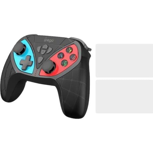 Ipega Wireless Controller For Switch Gamepad With Programming Button Turbo Continuous Release Function+For NS Hd Tempered Film
