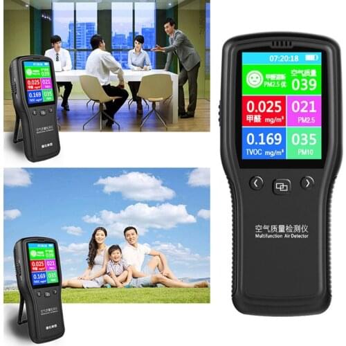 2020 New PM2.5 Detector Air Quality Monitor Digital Testing Appliance For Supervising Formaldehyde TVOC PM2.5 PM10 HCHO