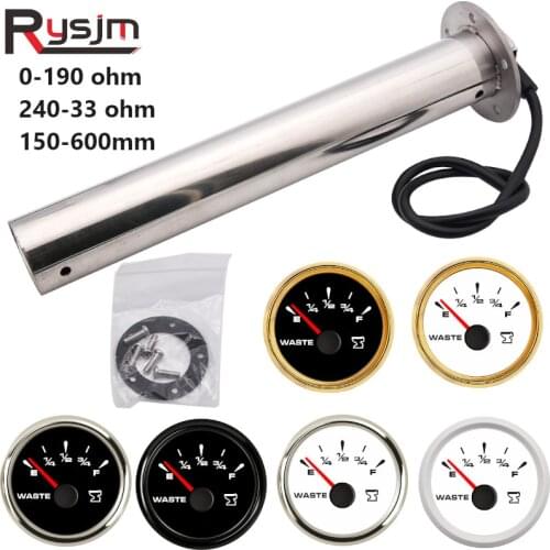 600/500/250mm Water Sender Unit Water Level Sewage Gauge Sensor Boat Car RV Holding Tank Level Gauge 0-190ohm 240-33ohm 12V/24V