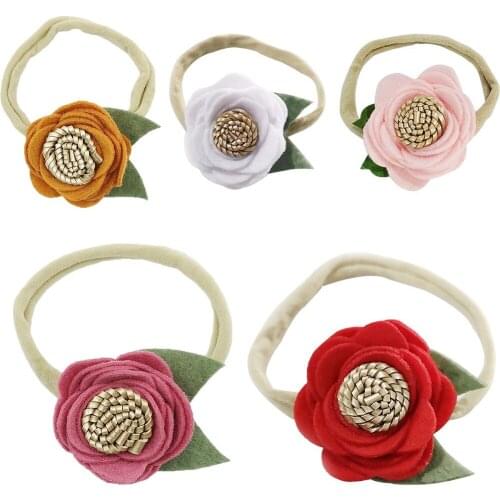 Baby Headbands Newborn Flower Nylon Toddler Hair Accessories Spring Summer Simple Little Floral Hairbands Bandeau