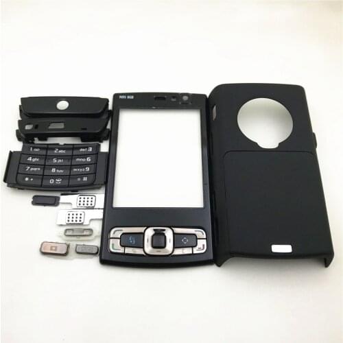 For Nokia N95 8G Housing Front Faceplate Frame Cover Case+Back cover/battery door cover+ English Keypad Repair parts