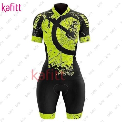 Kafitt jersey cycling clothing feminine suit road mountain bike sweatshirt tights shorts suit sweatshirt спортивный костюм женск