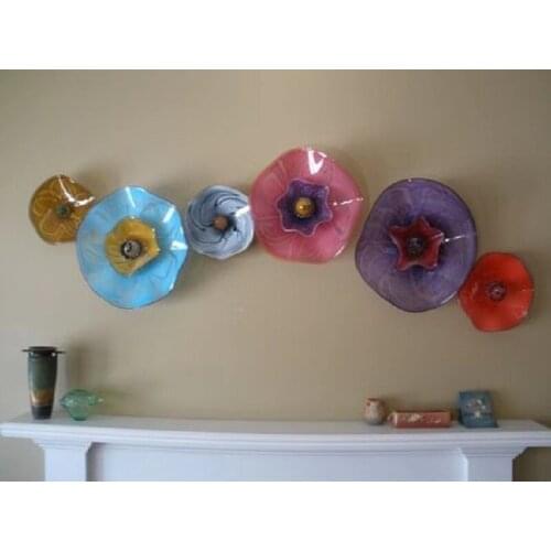 Beautiful Murano Glass Wall Art Lamp Turkey Design Blown Glass Plate