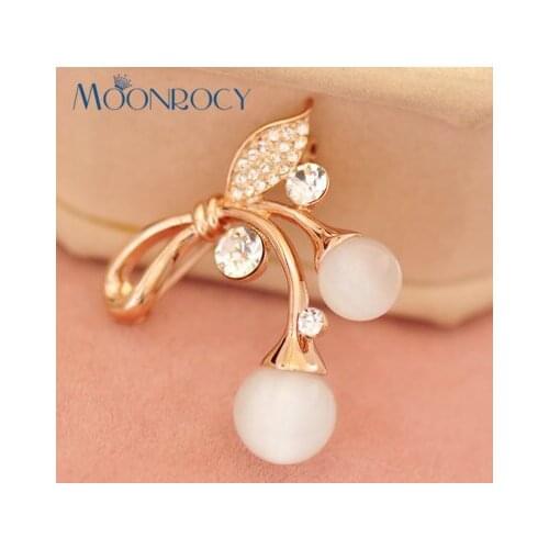 MOONROCY White Brooches For Clothes