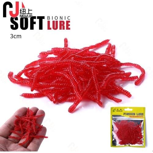 NEWUP 20g/lot mini Larva Soft Lures 3cm soft worms Carp Killer bionic High Quality soft lue
