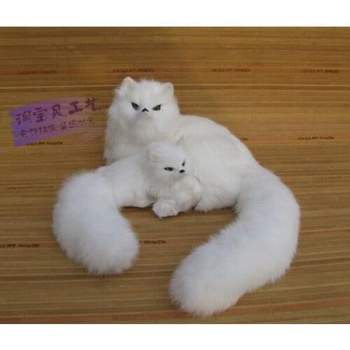 New creative simulation fox toy polyethylene&fur white fox mother&baby model gift about 23x19x15cm 1634