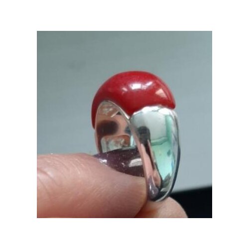 Wholesale good Elegant 15X21mm Red Coral 925 Sterling Silver Marcasite Ring Size 7-10 silver-jewelry