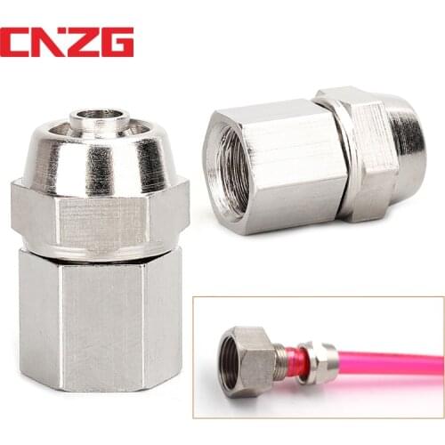 PCF Coper 1/8" 1/4" 3/8" 1/2" BSP Female Pneumatic Fittings Push In Quick Connector Release Air Fitting OD 4 6 8 10MM
