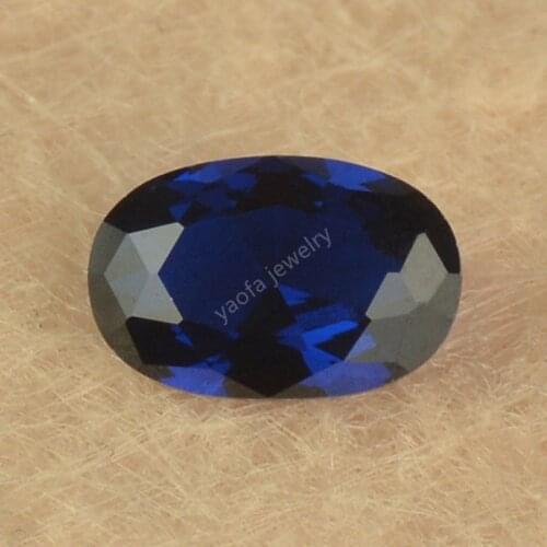 Sale 3x5~13x18mm Black Sapphires 114# Deep Blue Stones Oval Brilliant Cut Loose Synthetic Spinel Gems For DIY Jewelry
