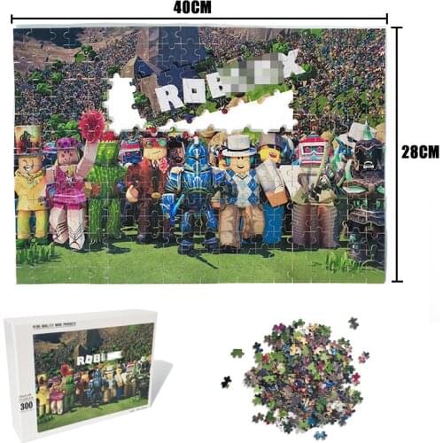 Robloxs Custom Puzzle 300pcs Wooden Childrens Game Action Plane Personalized Jigsaw Cartoon Toys Puzzle for Kids Birthday Gifts