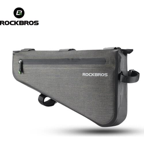 ROCKBROS Rainproof Bike Bag Large Capacity MTB Road Frame Bag Triangle Pouch Waterproof Caulking Bicycle Bag Pannier Accessories