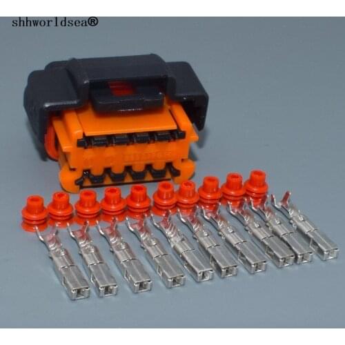 Shhworldsea 10 Pin/Way 2.2mm Auto Headlight Lamp Connector plug Female Waterproof Car Light Socket For Peugeot Citroen Renault