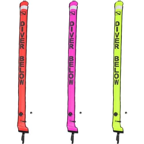 6 Ft Scuba Diving Dive Signal Tube Surface Marker Bouy with Inflator (SMB / Safety Sausage) Surface Marker Buoy