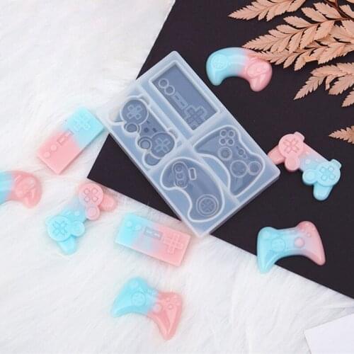 DIY Game Console Handle Mold Silicone Crystal Epoxy Resin Mold Mirror Game Key Chain Silicone Mold For Resin