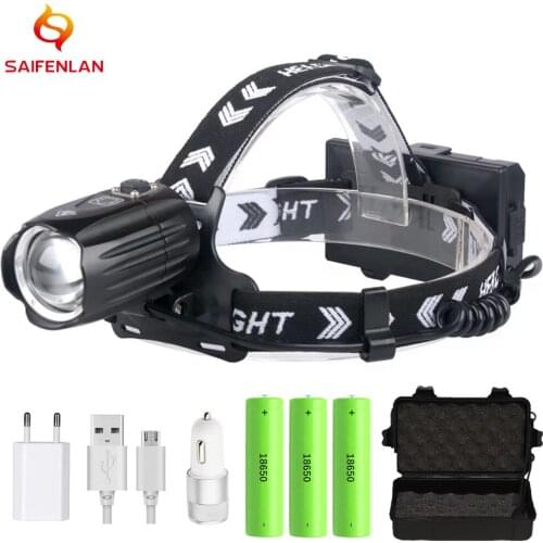Most Powerful Xhp90.2 Headlamp LED Head Lamp Usb Rechargeable Headlight XHP50 XHP70 XHP90 Waterproof Fishing Light Use 18650