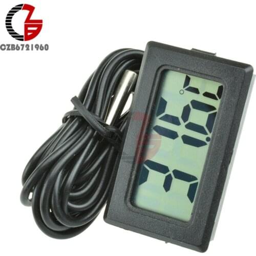 TPM-10 FY-10 2M 3M 5M LED Digital Thermometer Temperature Sensor Meter Detector Tester 5V 12V for Car Indoor Baby Bath Incubator