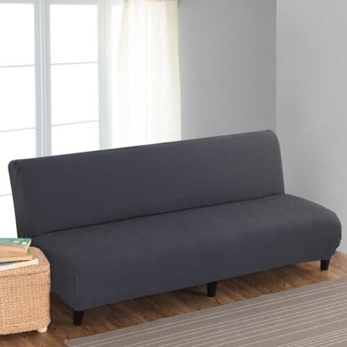Knitted Bed-Style Universal Sofa Bed Cover Simple Folded Without Armrest Stretch Sofa Cover All-Inclusive Universal Cover