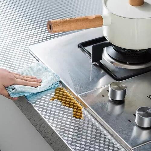 40x100/200cmThick Waterproof Kitchen Aluminum Foil Self-adhesive Large Drawer Pad Oil-proof Paste Oil Stickers Tools