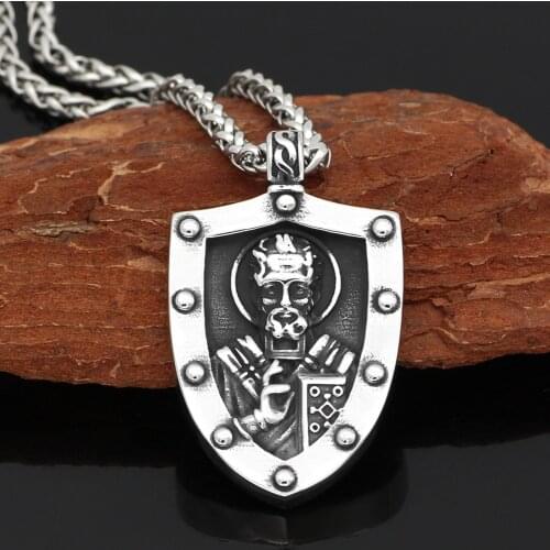 Saint nicholas protect us Amulet Protection PENDANT NECKLACE Stainless Steel
