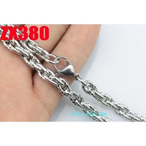 5.5mm streak middle-sized chains stainless steel necklace mans chain 10pcs fashion Punk Jewelry ZX380