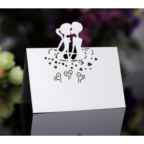 100PCS/LOT Laser Cut Girls & Boys High Quality Table Name Card Wedding Birthday Christmas Party Decoration