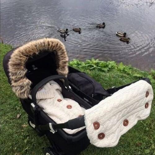 2Pcs Swaddle Sleeping Bag For Newborn Kids Clothing Baby Stroller Glove Children Knitted Sleepwear Warm Soft Blanket Sleeper